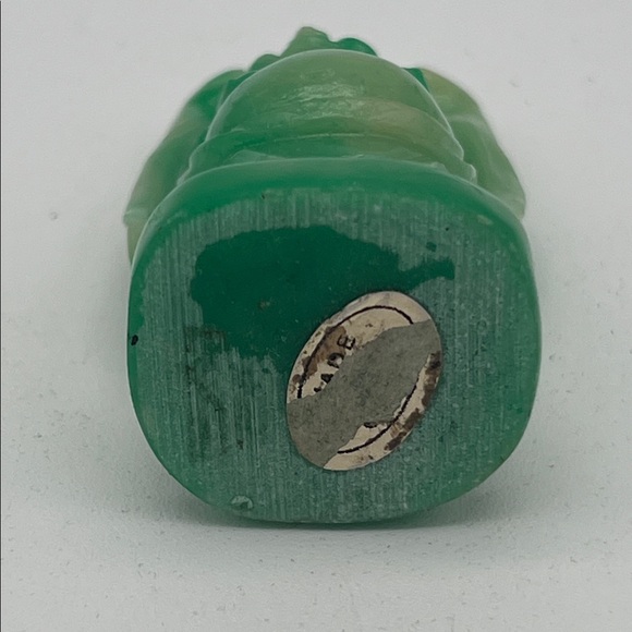 Mini Green Laughing Buddha Statue 2.25” Resin Feng Shui Decor - Picture 5 of 7